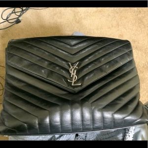 Authentic LOULOU LARGE BAG IN MATELASSÉ "Y" LEATHER